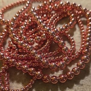 Elegant Red Copper Hematite Beads.  !5" Strand